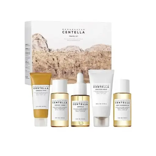 KIT VIAJERO 5P CENTELLA CAFE CLARO SKIN1004