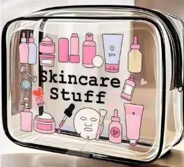 COSMETIQUERA TRANSPARENTE SKINCARE STUFF