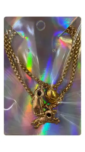SET COLLAR ASTRONAUTA DORADO ACCESORIOS