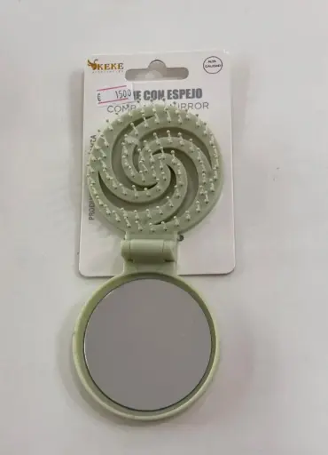 CEPILLO  CON ESPEJO OVALADO PLEGABLE MULTIFUNCIONAL 