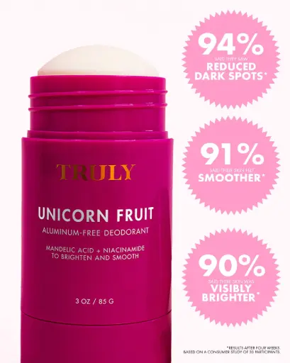 DESODORANTE UNICORN FRUIT 85G  TRULY DESPIGMENTANTE TRULY
